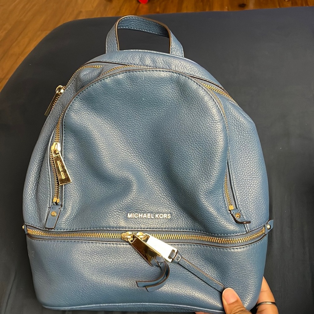 Micheal Kors Rhea medium leather backpack